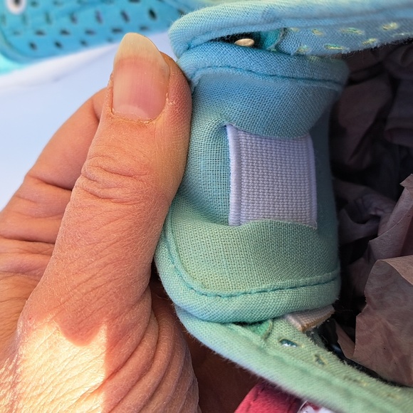 Women's Zing-06 Eyelet Canvas Sneakers Turquoise Sz 8 - Picture 6 of 7